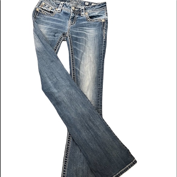 MISS ME BOOT cut Fleur de lis silver mesh-gold studs and crystal embellishment - Picture 1 of 14